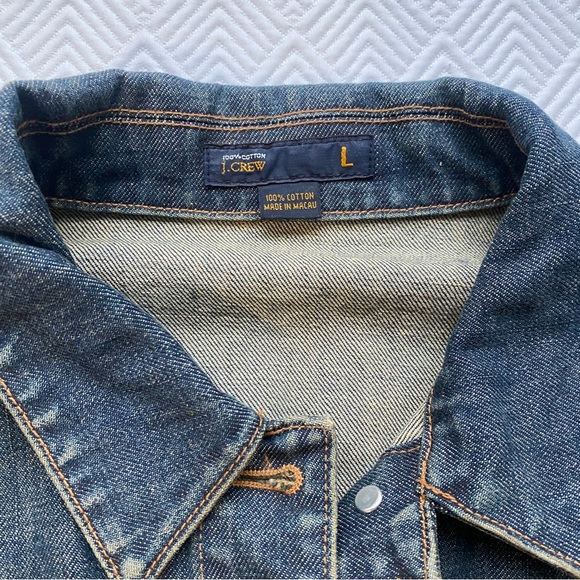 J. CREW Woman’s Jean Jacket, Size Large - Picture 2 of 9